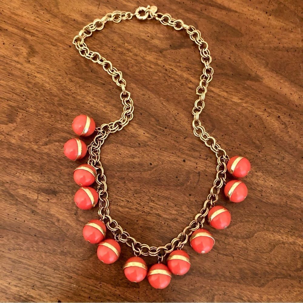 J.Crew | Tangerine Bauble Necklace | 30” Length